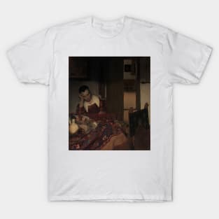 A Maid Asleep by Jan Vermeer T-Shirt